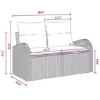 vidaXL Garten-Sofa-Set 6-tlg. braun Polyrattan