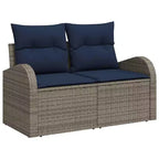 vidaXL Garten-Sofa-Set 6-tlg. braun Polyrattan