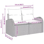 vidaXL Garten-Sofa-Set 6-tlg. braun Polyrattan