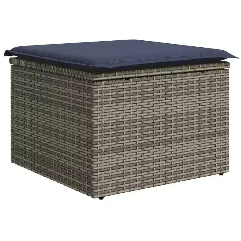 vidaXL Garten-Sofa-Set mit Kissen 4-teilig Braun Polyrattan
