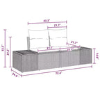 vidaXL Garten-Sofa-Set mit Kissen 8-tlg. Polyrattan