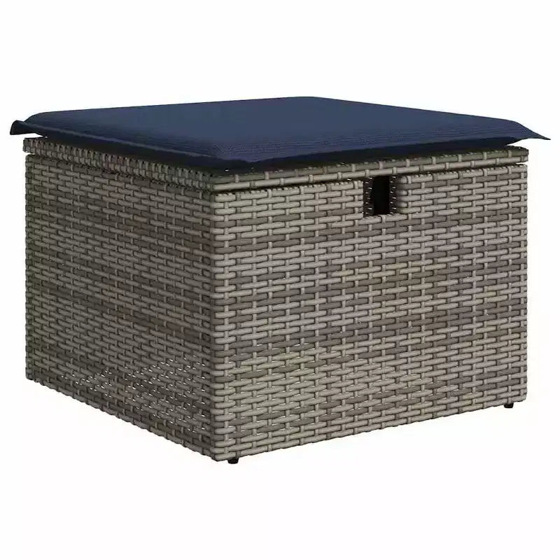 vidaXL Garten-Sofagarnitur 6-teilig Braun und Rot 234 x 124 x 85 cm