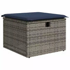 vidaXL Garten-Sofagarnitur 6-teilig Braun und Rot 234 x 124 x 85 cm