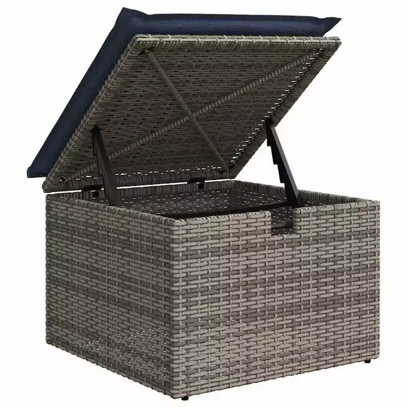 vidaXL Garten-Sofagarnitur 6-teilig Braun und Rot 234 x 124 x 85 cm