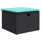 vidaXL Garten-Sofagarnitur 6-teilig Braun und Rot 234 x 124 x 85 cm