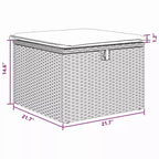 vidaXL Garten-Sofagarnitur 6-teilig Braun und Rot 251 x 117 x 85 cm