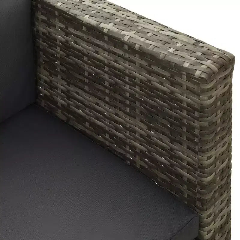 vidaXL Loungemöbel-Set, 4-teilig, mit Couchtisch, Rattan – Braun