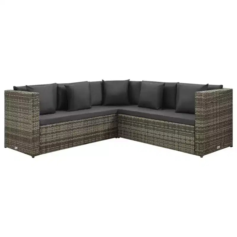 vidaXL Loungemöbel-Set, 4-teilig, mit Couchtisch, Rattan – Braun