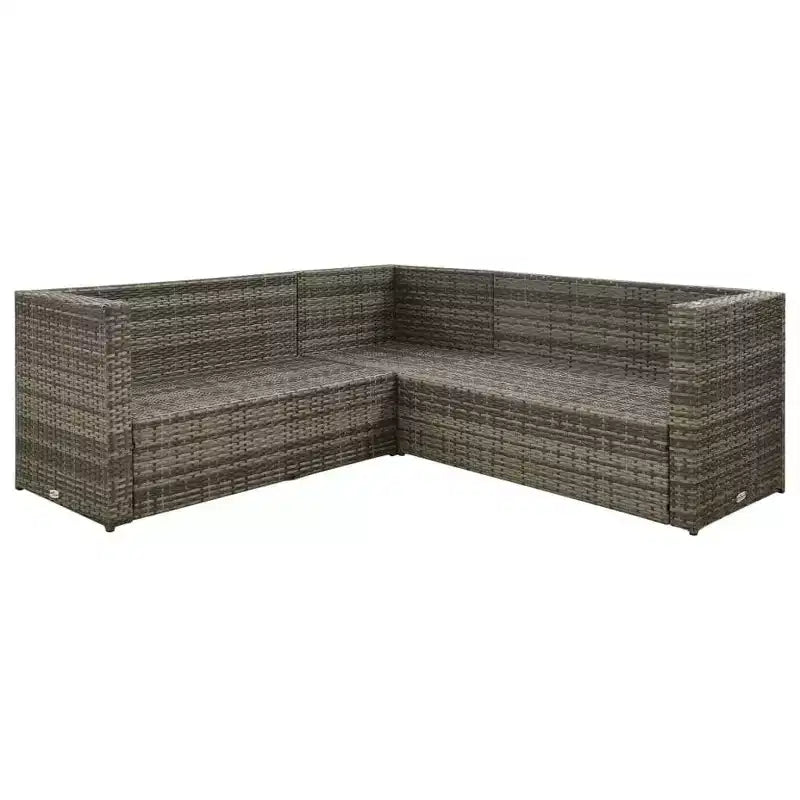 vidaXL Loungemöbel-Set, 4-teilig, mit Couchtisch, Rattan – Braun