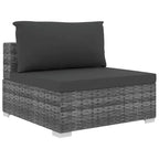 vidaXL Gartenmöbel-Set 4-teiliges Terrassensofa mit Tisch Polyrattan - Grau