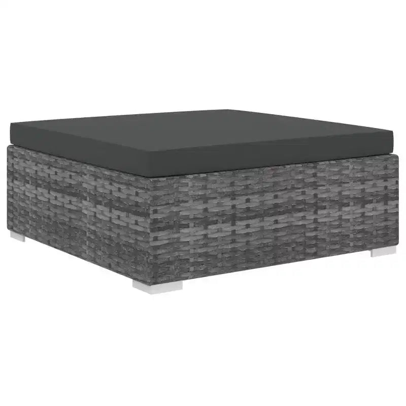 vidaXL Gartenmöbel-Set 4-teiliges Terrassensofa mit Tisch Polyrattan - Grau