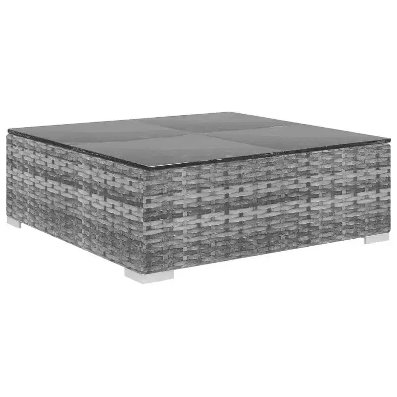 vidaXL Gartenmöbel-Set 4-teiliges Terrassensofa mit Tisch Polyrattan - Grau