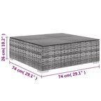 vidaXL Gartenmöbel-Set 4-teiliges Terrassensofa mit Tisch Polyrattan - Grau