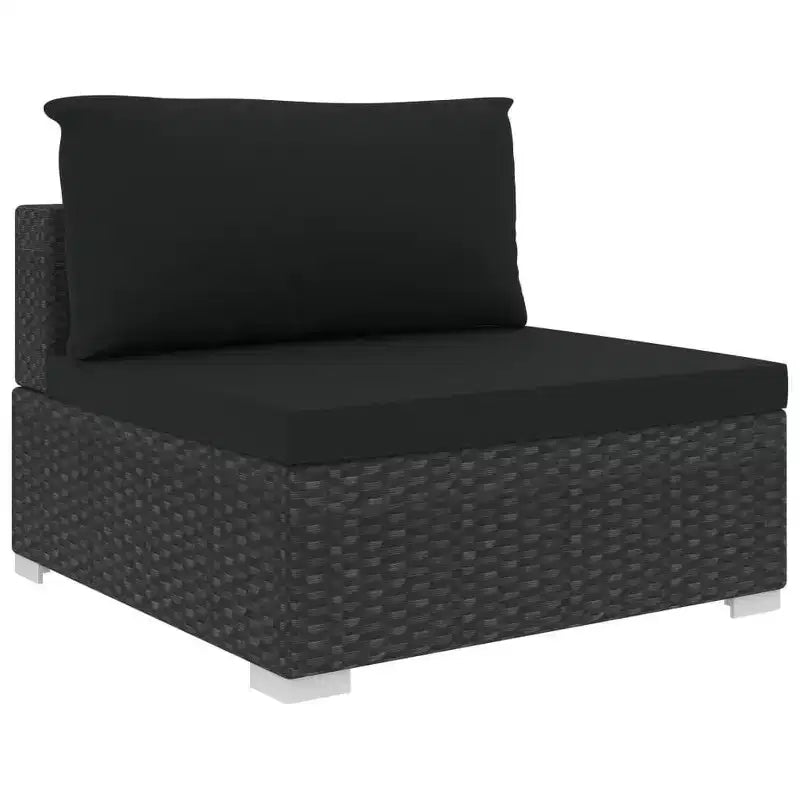 vidaXL Gartenmöbel-Set 4-teiliges Terrassensofa mit Tisch Polyrattan - Grau