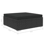 vidaXL Gartenmöbel-Set 4-teiliges Terrassensofa mit Tisch Polyrattan - Grau