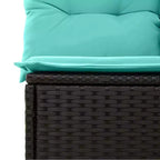 vidaXL Garten-Sitzgruppe mit Kissen 10-tlg. Braun Polyrattan