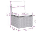 vidaXL Garten-Sofa-Set 8-teilig Braun Polyrattan