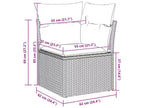vidaXL Garten-Sofa-Set 8-teilig Braun Polyrattan