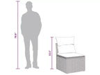 vidaXL Garten-Sofa-Set 8-teilig Braun Polyrattan