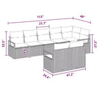 vidaXL Garten-Sofa-Set 8-teilig Braun Polyrattan
