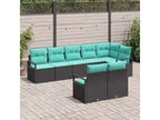 vidaXL Garten-Sofa-Set 8-teilig Braun Polyrattan