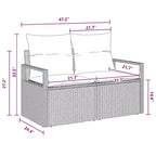 vidaXL Garten-Sofa-Set 8-teilig Braun Polyrattan