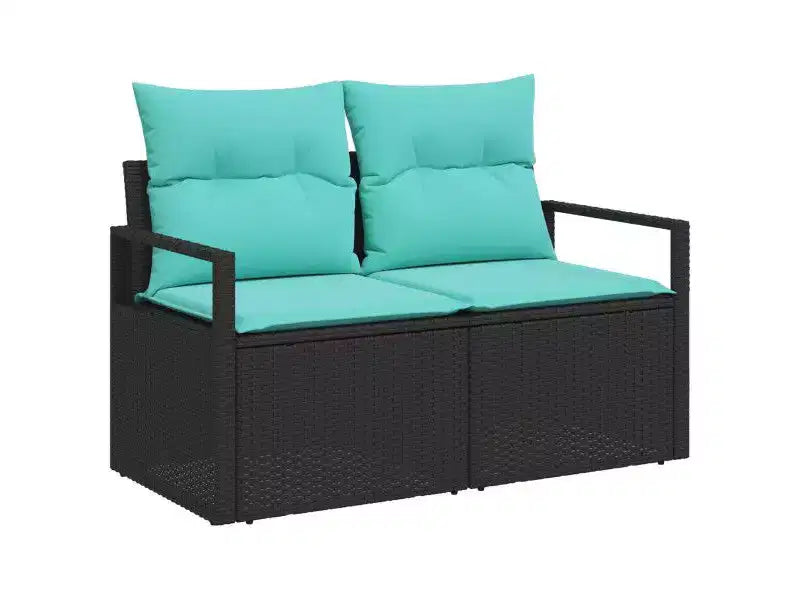 vidaXL Garten-Sofa-Set 8-teilig Braun Polyrattan