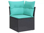 vidaXL Garten-Sofa-Set 8-teilig Braun Polyrattan