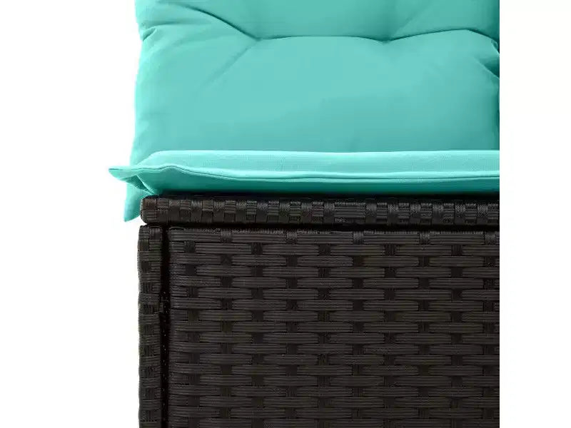 vidaXL Garten-Sofa-Set 8-teilig Braun Polyrattan