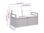 vidaXL Garten-Sofa-Set 8-teilig Braun Polyrattan
