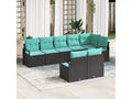 vidaXL Garten-Sofa-Set 8-teilig Braun Polyrattan