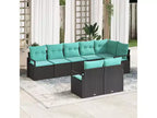 vidaXL Garten-Sofa-Set 8-teilig Braun Polyrattan