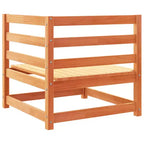 vidaXL Garten-Sofa-Set Massives Kiefernholz Großes Modulares Outdoor-Sofa - Naturkiefer Ohne Kissen