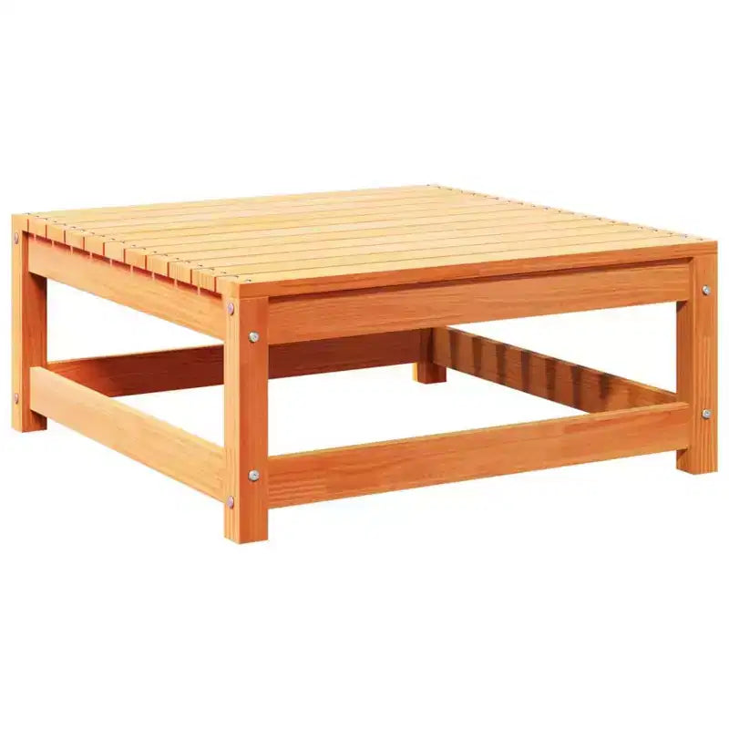vidaXL Garten-Sofa-Set Massives Kiefernholz Großes Modulares Outdoor-Sofa - Naturkiefer Ohne Kissen