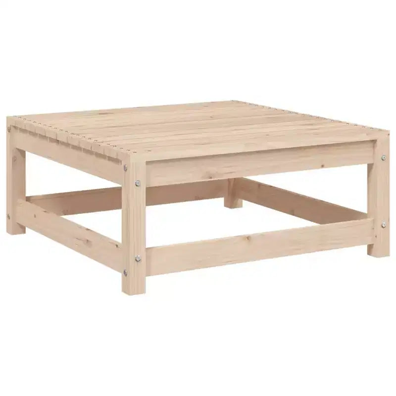 vidaXL Garten-Sofa-Set Massives Kiefernholz Großes Modulares Outdoor-Sofa - Naturkiefer Ohne Kissen