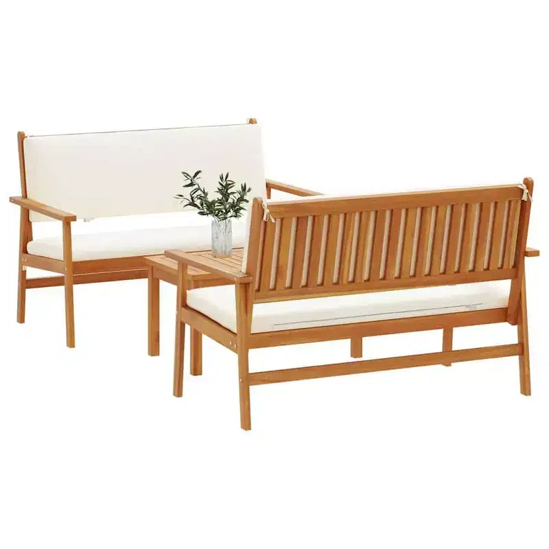 vidaXL Garten-Sofa-Set 4-tlg. Braun 75 x 45 x 38 cm Massivholz Akazie