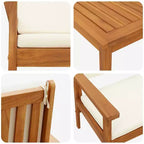 vidaXL Garten-Sofa-Set 4-tlg. Braun 75 x 45 x 38 cm Massivholz Akazie