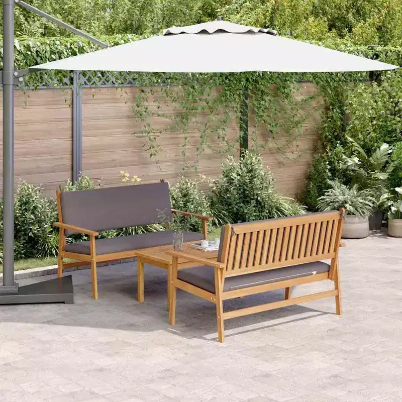 vidaXL Garten-Sofa-Set 4-tlg. Braun 75 x 45 x 38 cm Massivholz Akazie