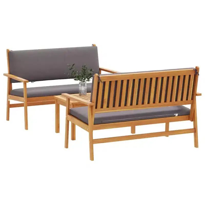 vidaXL Garten-Sofa-Set 4-tlg. Braun 75 x 45 x 38 cm Massivholz Akazie