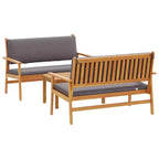 vidaXL Garten-Sofa-Set 4-tlg. Braun 75 x 45 x 38 cm Massivholz Akazie