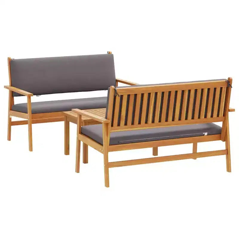 vidaXL Garten-Sofa-Set 4-tlg. Braun 75 x 45 x 38 cm Massivholz Akazie
