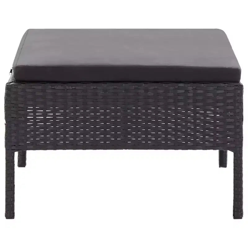 vidaXL Loungeset 3-teilig Polyrattan Sitzgruppe mit Couchtisch