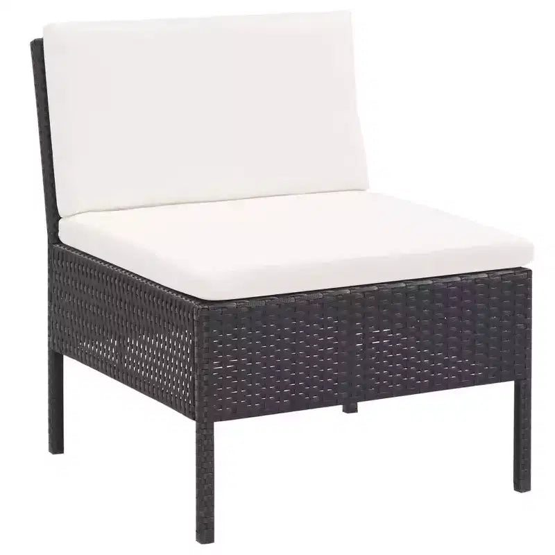 vidaXL Loungeset 3-teilig Polyrattan Sitzgruppe mit Couchtisch