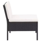 vidaXL Loungeset 3-teilig Polyrattan Sitzgruppe mit Couchtisch