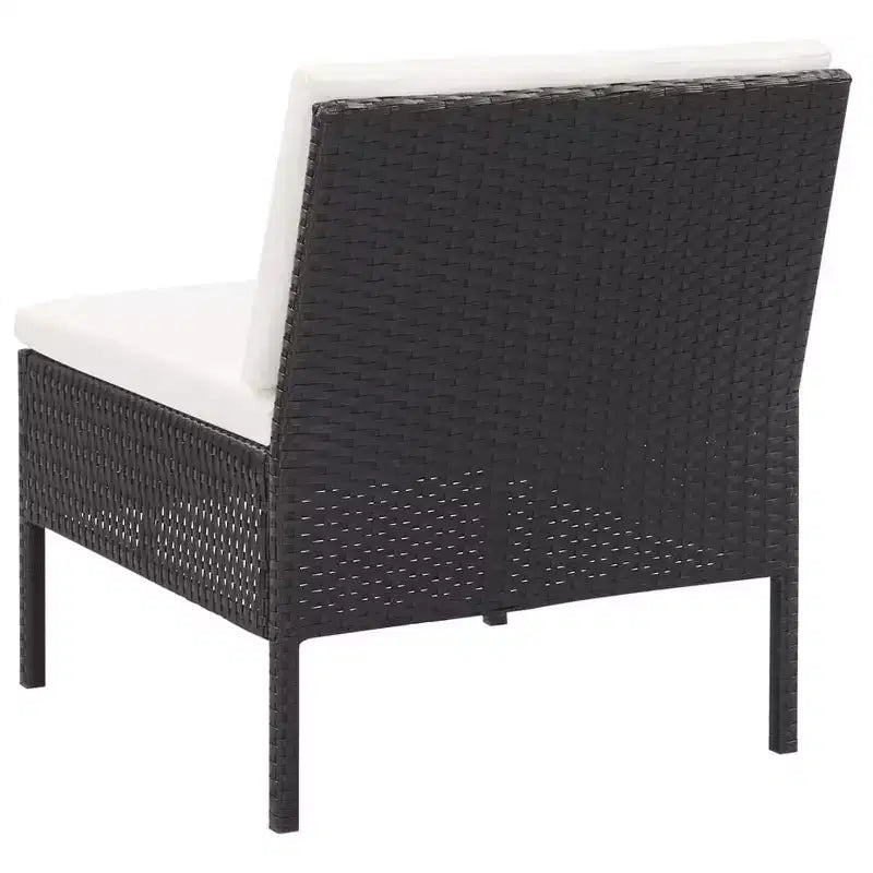 vidaXL Loungeset 3-teilig Polyrattan Sitzgruppe mit Couchtisch
