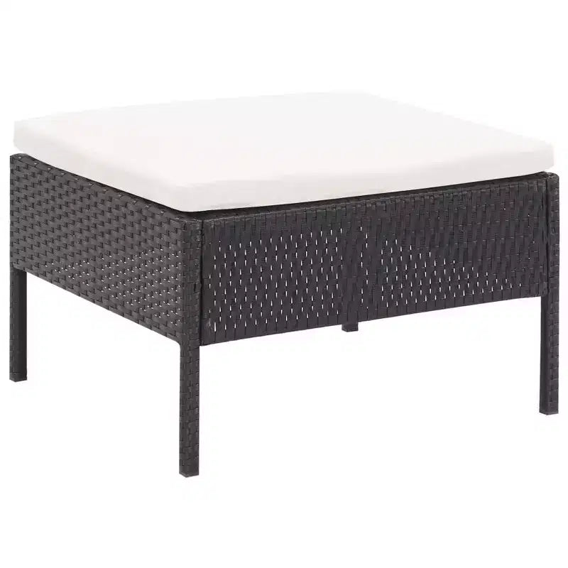 vidaXL Loungeset 3-teilig Polyrattan Sitzgruppe mit Couchtisch