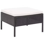 vidaXL Loungeset 3-teilig Polyrattan Sitzgruppe mit Couchtisch