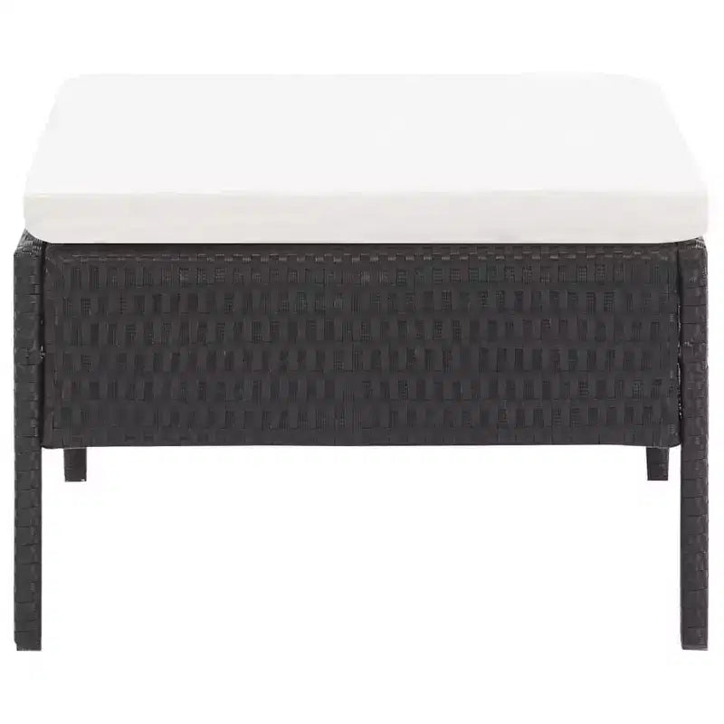 vidaXL Loungeset 3-teilig Polyrattan Sitzgruppe mit Couchtisch