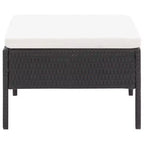 vidaXL Loungeset 3-teilig Polyrattan Sitzgruppe mit Couchtisch
