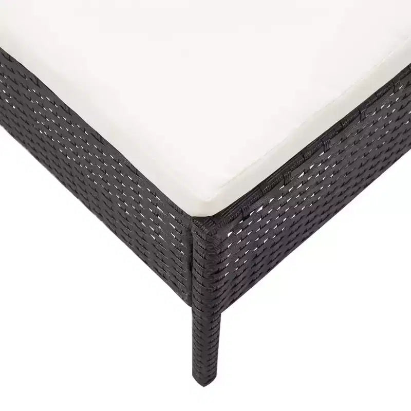 vidaXL Loungeset 3-teilig Polyrattan Sitzgruppe mit Couchtisch
